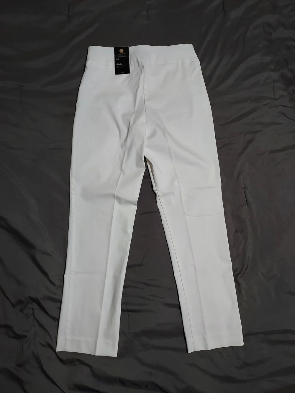 JM Collection White Rivet Size S Short Slim-Leg Pull-On Pants - Picture 3 of 8